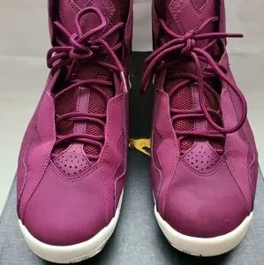 Nike Air Jordan True Flight Size 10.5 Mens Sneakers Bordeaux Burgundy Pre-Owned Air Jordan Nike True Flight Bordeaux Sail Basketball Shoes  main image 2